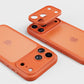 Phone case back showing the magnetic circle and the removable camera lens frame