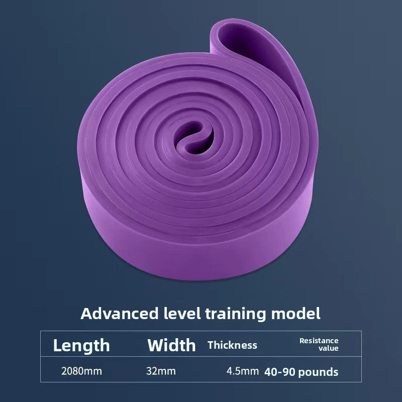 Purple flat TPE resistance exercise band, 32 mm width level