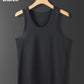 Men's cotton vest showing the sleeveless armhole and slim body