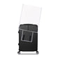 Water resistant transparent PVC cover fitted over a travel suitcase shell