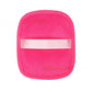 Reusable makeup remover pad shown flat with the plush face up on a plain background