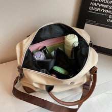 Nylon Weekender Travel Bag with Crossbody Strap and Trolley Sleeve