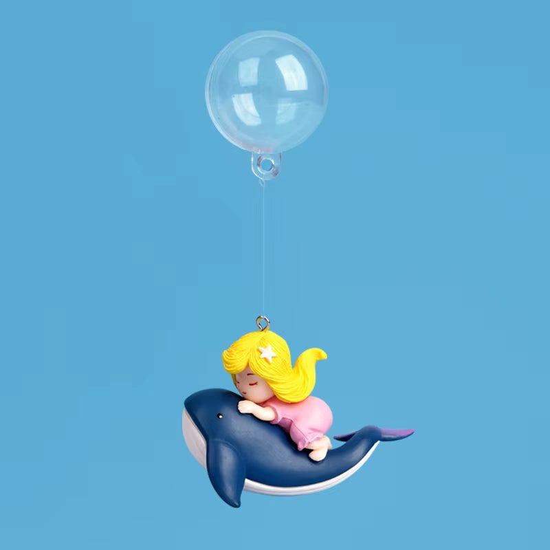 Cartoon Fish Tanks Decor Mini Diver Simulated Floating Mermaid Aquarium Fish Tank Decoration Kiki Pendant Aquarium Accessories