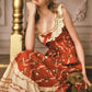 French Country Square Neck Cotton Dress | close detail finishing touch