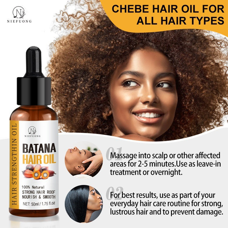 Plant extract hair care essential oil 50ml bottle front view