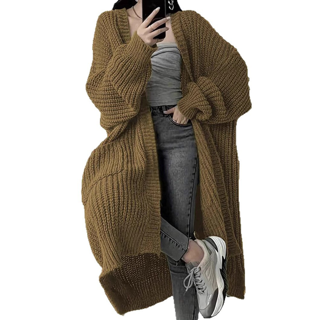 Over-the-knee sweater cardigan
