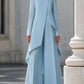 Womens High Neck Wide Leg Pants Set