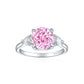 S925 Sterling Silver Pink Simulated Diamond Ring