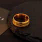 Men's Tungsten Gold-Plated Matte | close up material texture