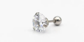 Geometric Zircon Stud Earrings