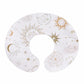 U-shaped pillowcase with gold sun, moon and star line drawings on white, option Sun Star Pillowcase