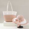 Bow hat set-pink