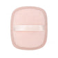 Reusable makeup remover pad with a satin hand strap shown on a plain background