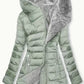 Womens Hooded Mid-Length Cotton Jacket