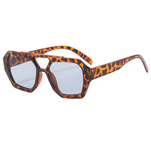 Retro Contrast Color Polygonal Sunglasses