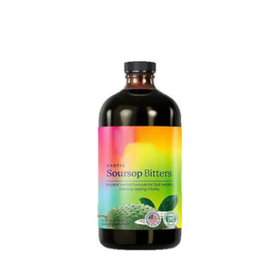 Soursop bitter drops liquid supplement bottle shown from the front