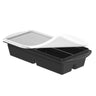 4 rows Rectangular Tray 1000ml Black