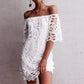 Close detail of the soft lightweight fabric and gentle drape of the dress