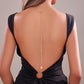 Back drape body chain worn low on a bare back