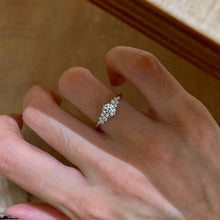 Silver Cubic Zirconia Geometric Ring