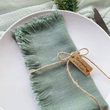 Raw Edge Cotton Linen Napkins