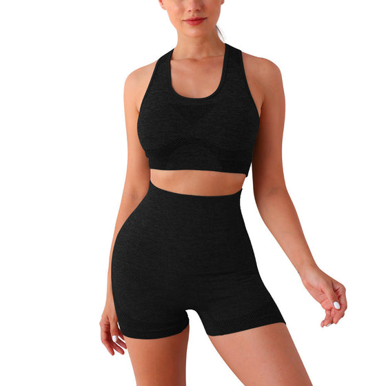 Nahtloses Yoga-Fitness-Outfit-Set