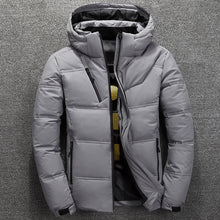 Mens Winter Quilted Hooded Puffer Jacket, Slim Fit