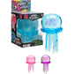 NeeDoh Jelly Squish blue jellyfish beside its box with pink and purple jellyfish toys shown