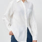 Long sleeve linen shirt in a loose cut with a soft open lapel collar