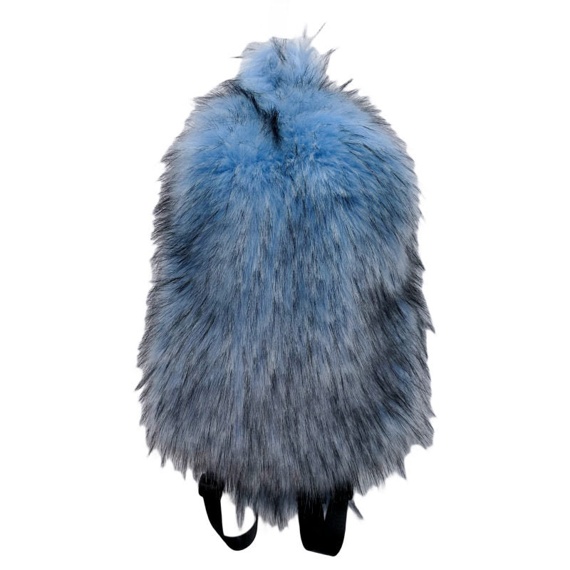 Plush Fur Travel Backpack | off-white background hero