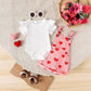 Girls Cotton Printed Top and Overalls Two-Piece Set