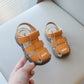 Baby Open-Toe Woven Sandals | close up material texture