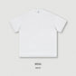Heavyweight cotton oversized crew neck short sleeve tee in a solid color on a plain background