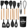 Black / 12-Pcs Silicone Cookware Set 700g