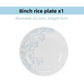 8 inch porcelain rice plate with a blue plum blossom pattern
