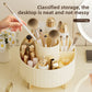 Rotatable Makeup Brush Organizer with Dustproof Cover