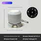 Rotating projector light with USB cable and a snowflake pattern disc, warm glow under the base, plug-in model