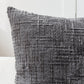 Chenille textured cushion cover with a knife edge finish and a woven cross hatch pattern in one solid colour