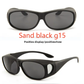 Polarized sports sunglasses lens and frame colour range on white background