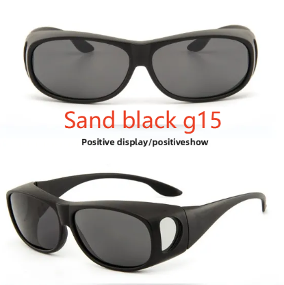 Polarized sports sunglasses lens and frame colour range on white background