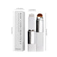 White carton and dual ended cream foundation stick shown with their measurements on a white ground
