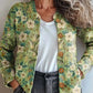 Vintage 3D Digital Print Cardigan Sweater for Women
