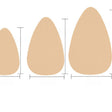 Teardrop Light Skin Tone M 10pcs
