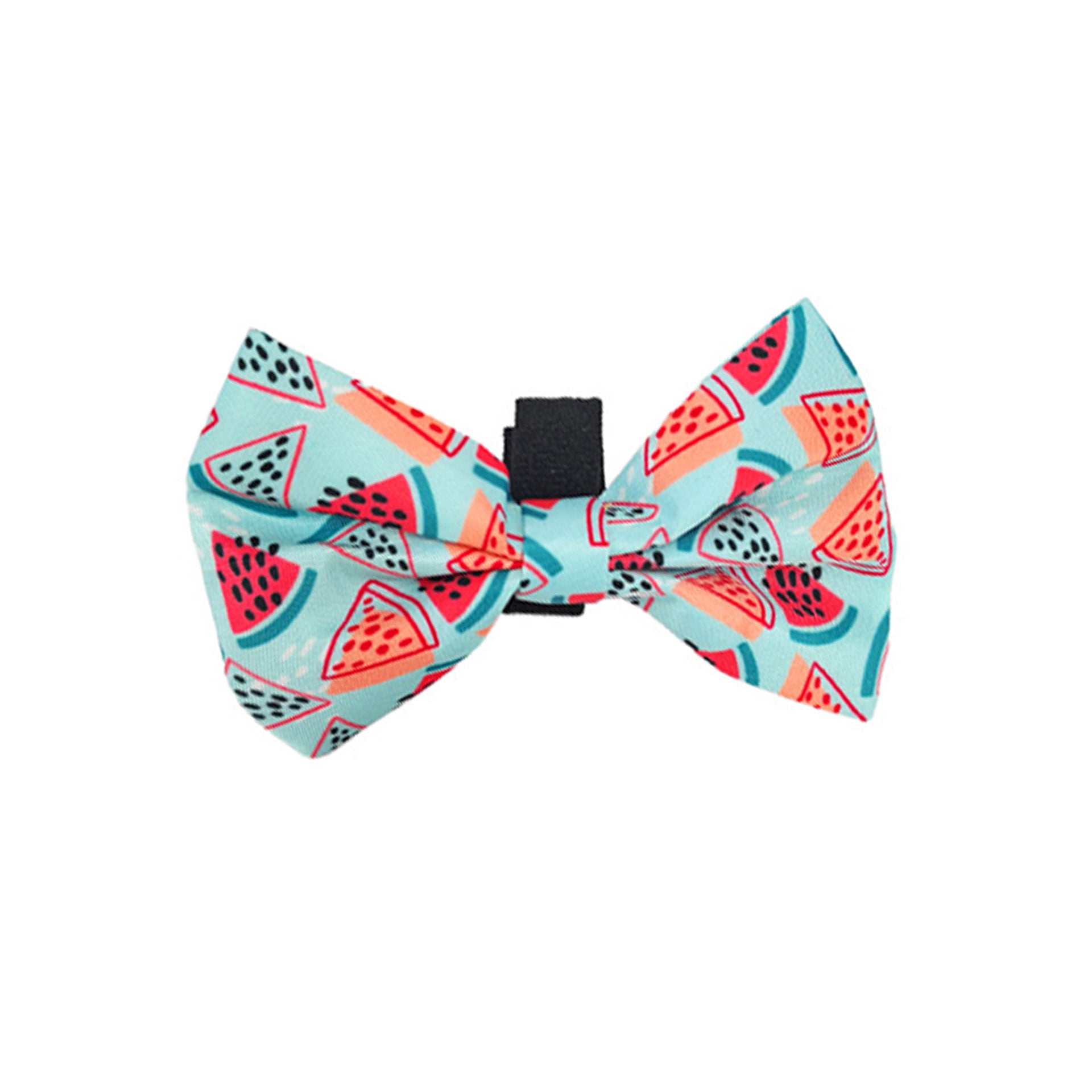 Watermelon print triangle dog bandana that ties over the collar