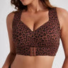 L / Dark brown leopard print