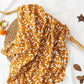 Cotton muslin gauze baby blanket in a printed design, light and breathable double layer fabric