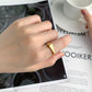 Heart Titanium Steel Ring | side profile angle shot