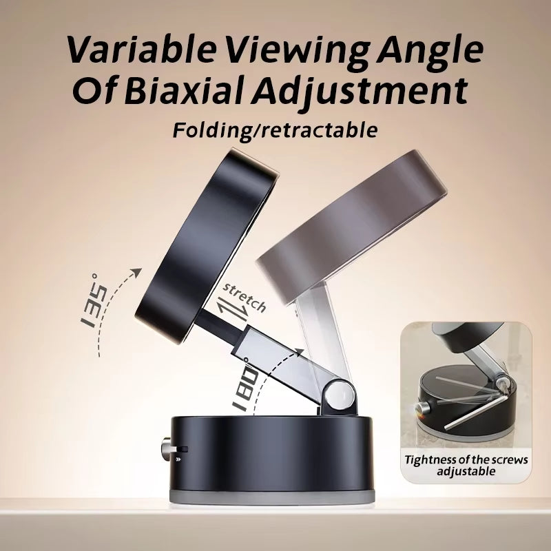 Mobile Phone Vacuum Suction Cup Holder Foldable Desk Stand for Iphone Android Kitchen Lazy Vacuum Double Sided Magnetic Bracket