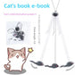Cat face bracket cat teaser toy that hooks over a door frame with a plush mouse