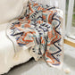 Navajo Geometric Knit Blanket | side profile detail